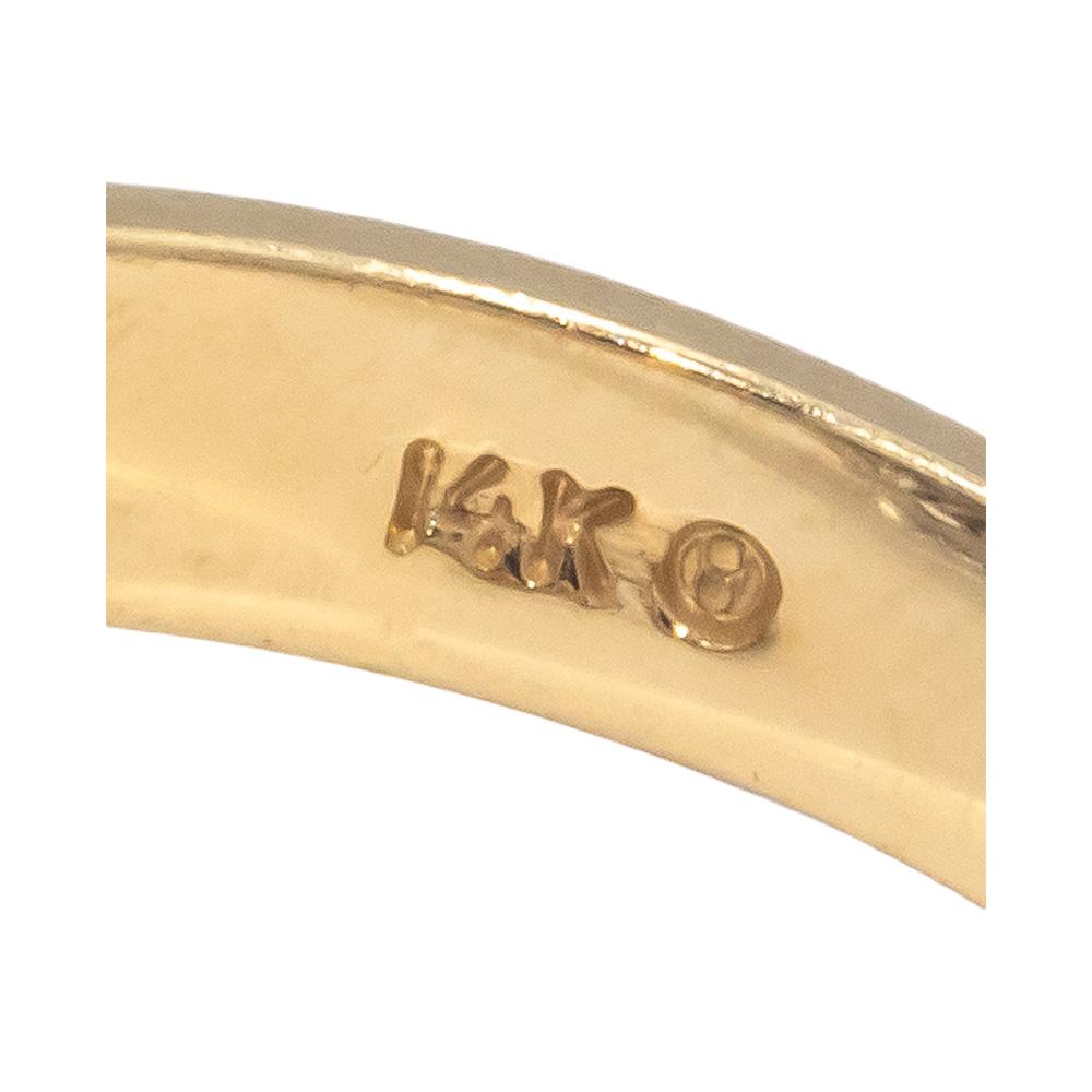 14k Yellow & White Gold 1.0CT Diamond Cluster Cocktail Ring Size 7