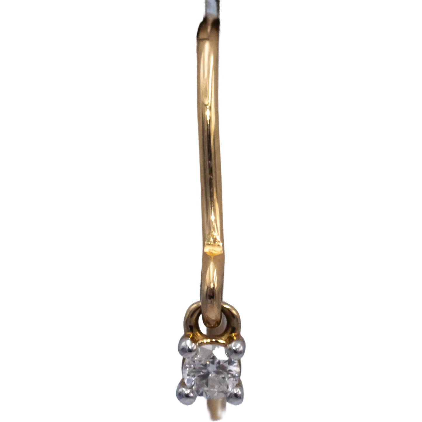 10k Yellow Gold Jewelry Round Diamond Hook Dangle Earrings 0.10CT