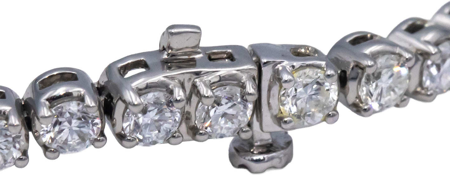 Platinum & 14k Gold VS Lab-Grown Round Diamond Tennis Bracelet 5.0CT