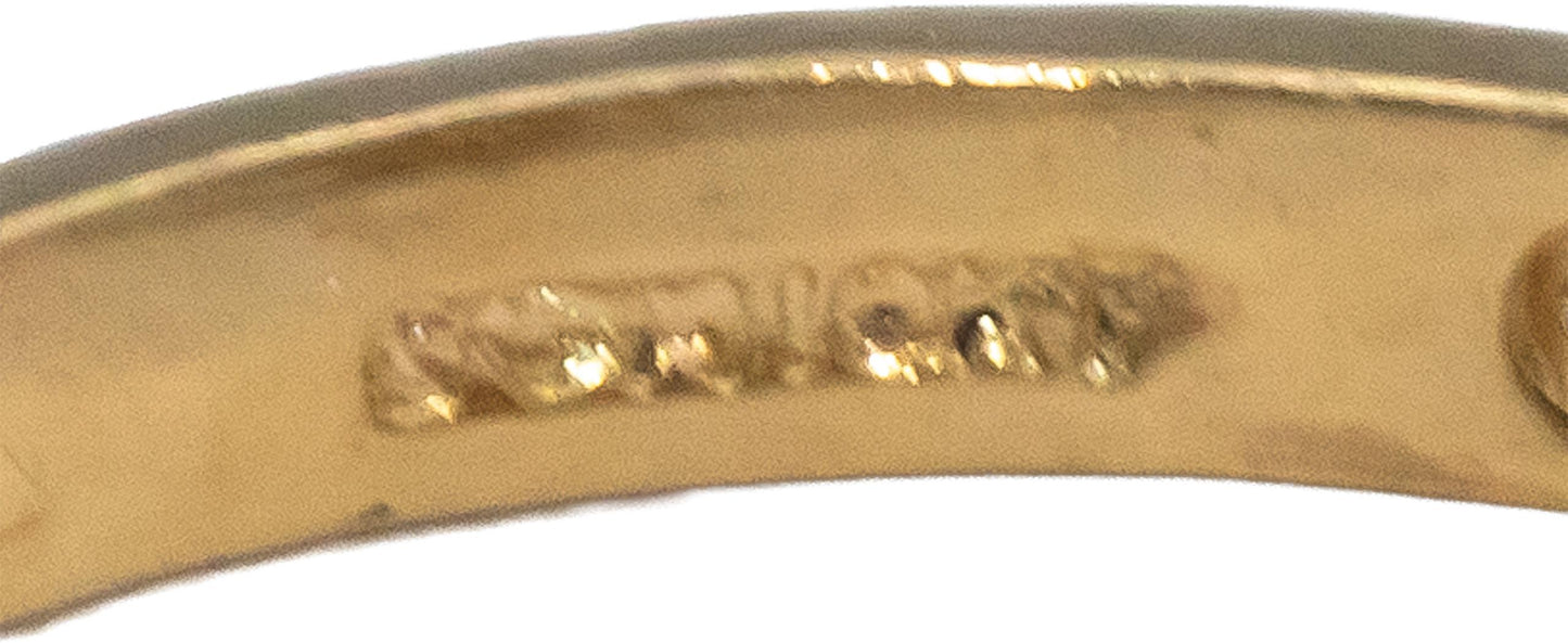 10k Yellow Gold Round Diamond and Oval Cut Citrine Ring 1.05CT Size 6.25