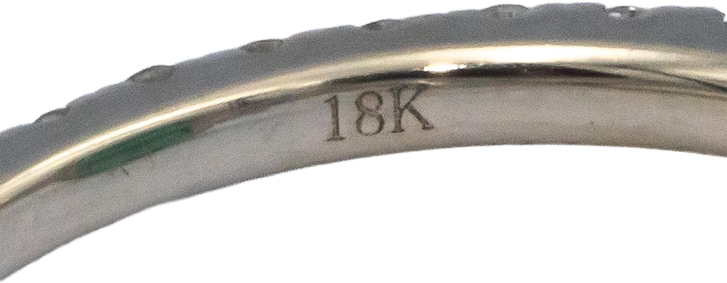 GIA Certified 18k White Gold Diamond and Zambia Emerald Ring 2.93CT Size 5.25
