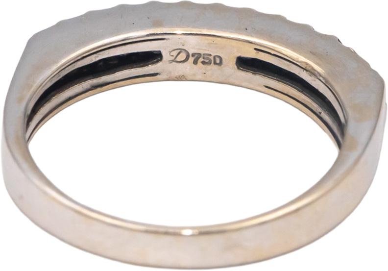 Diamond 18k White Gold Jewelry Round Cut Anniversary Band Ring 0.25CT Size 6.5