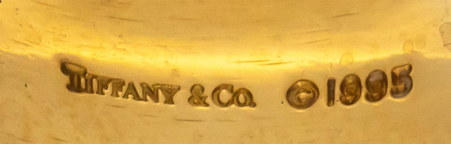TIFFANY & CO. 18k Yellow Gold Jewelry Atlas Wedding Band Ring Size 9