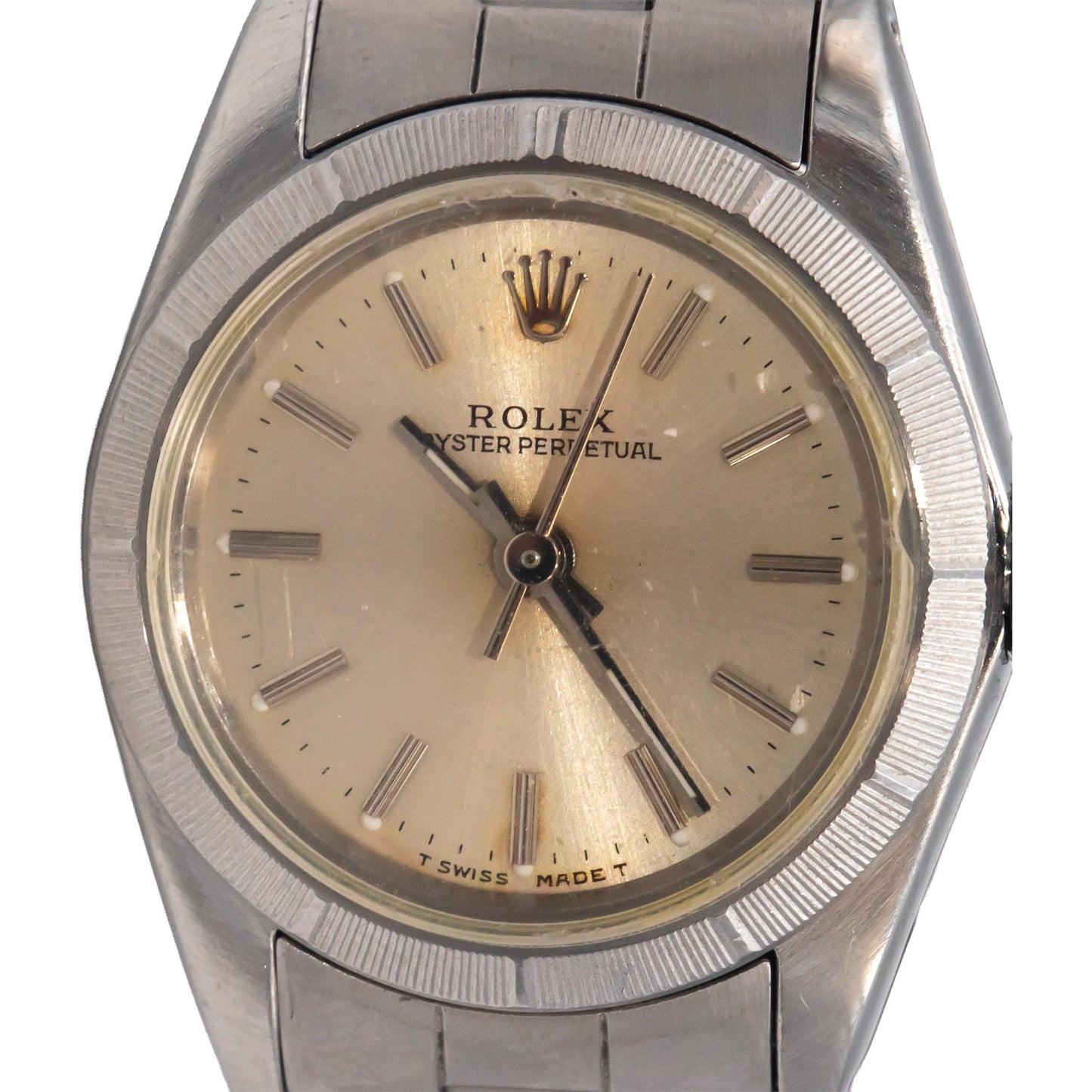 ROLEX Stainless Steel 67230 Oyster Perpetual Ladies Automatic Watch w/ Papers