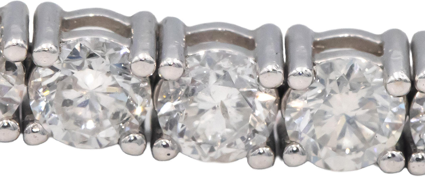 Diamond 14k White Gold Jewelry Round Cut Tennis Bracelet 11.56CT