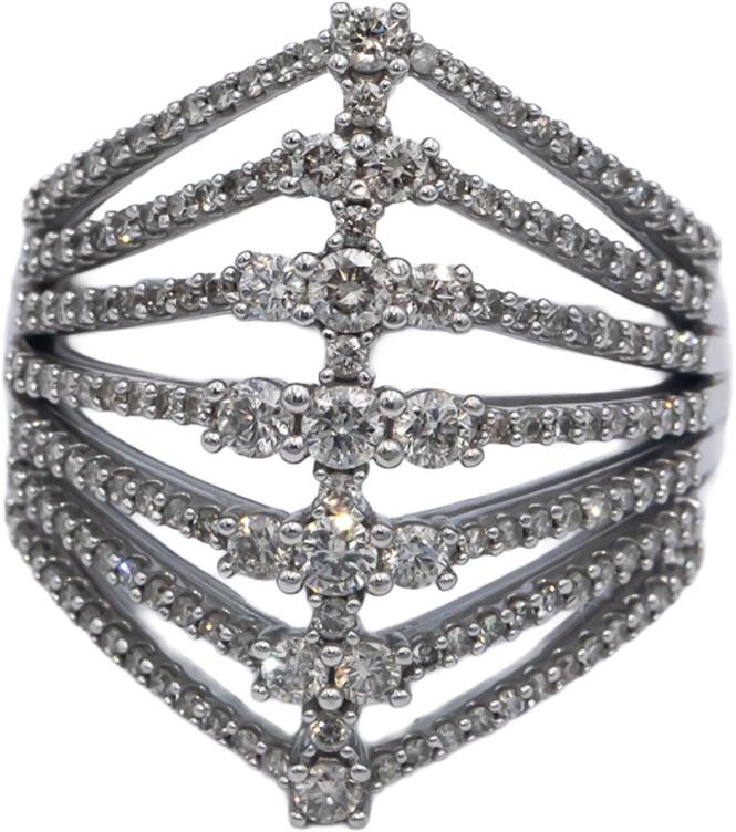 10k White Gold Jewelry 1.0CT Round Cut Diamond Ring Size 7.25