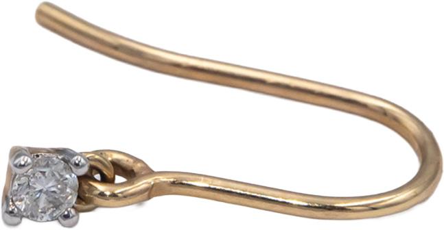 10k Yellow Gold Jewelry Round Diamond Hook Dangle Earrings 0.10CT