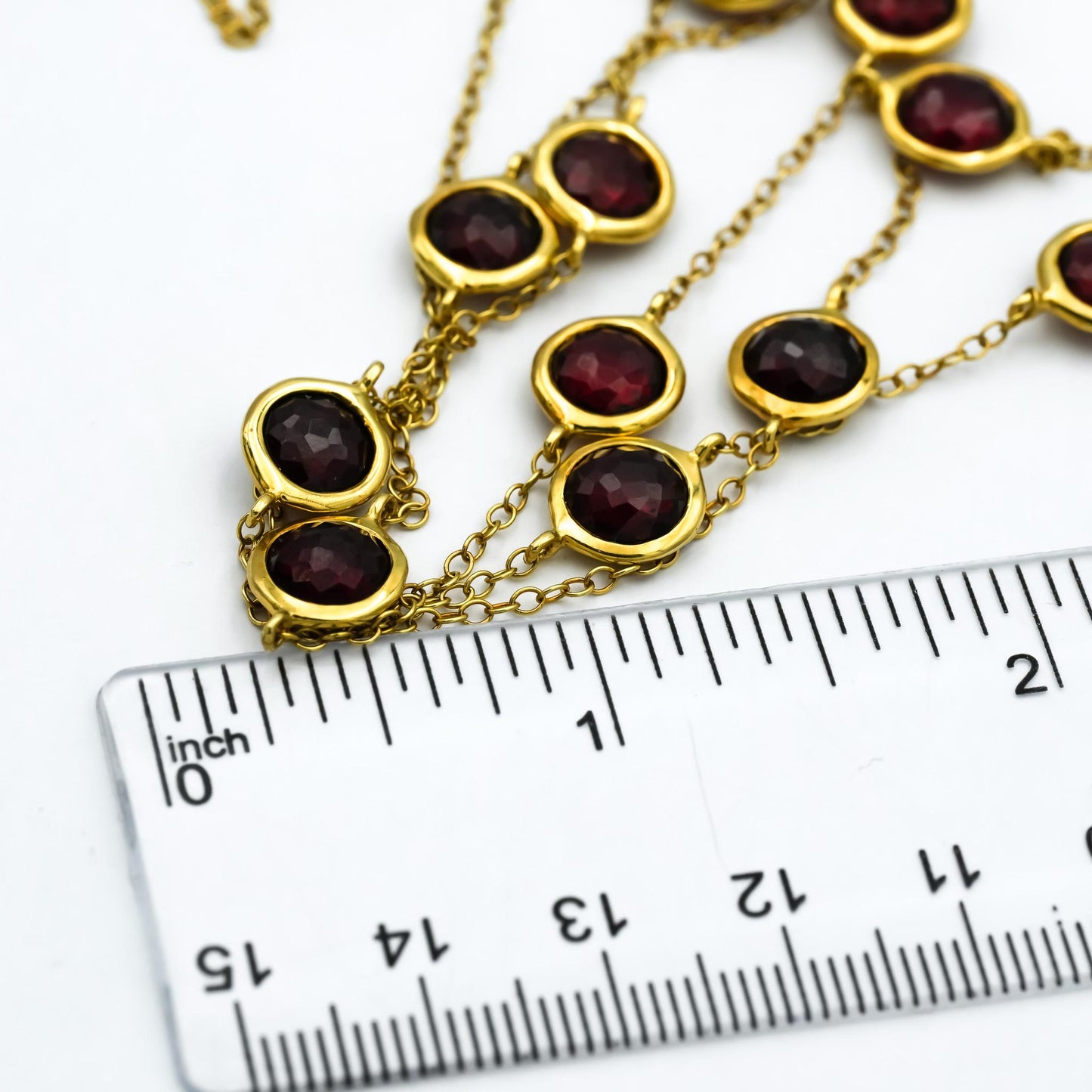 IPPOLITA 18k Yellow Gold Garnet By The Yard Chain Necklace