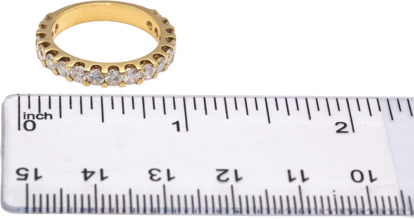 18k Rose Gold VS Round Diamond Semi-Eternity Band Ring 1.76CT Size 7