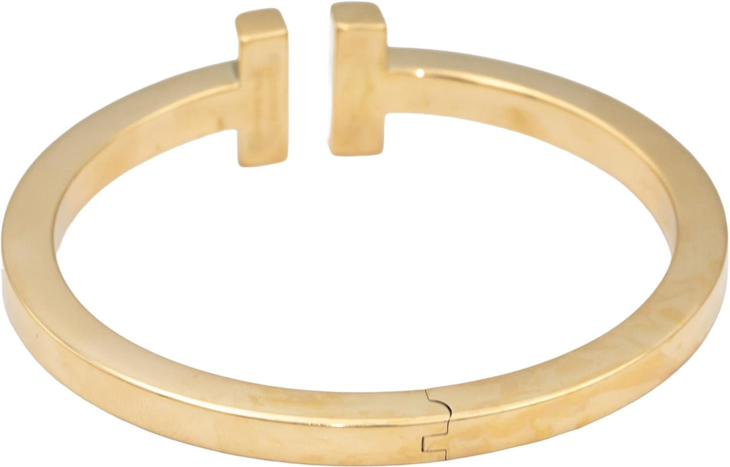 TIFFANY & CO. 18k Gold Tiffany T Square Cuff Bracelet Size Large $8400 Retail