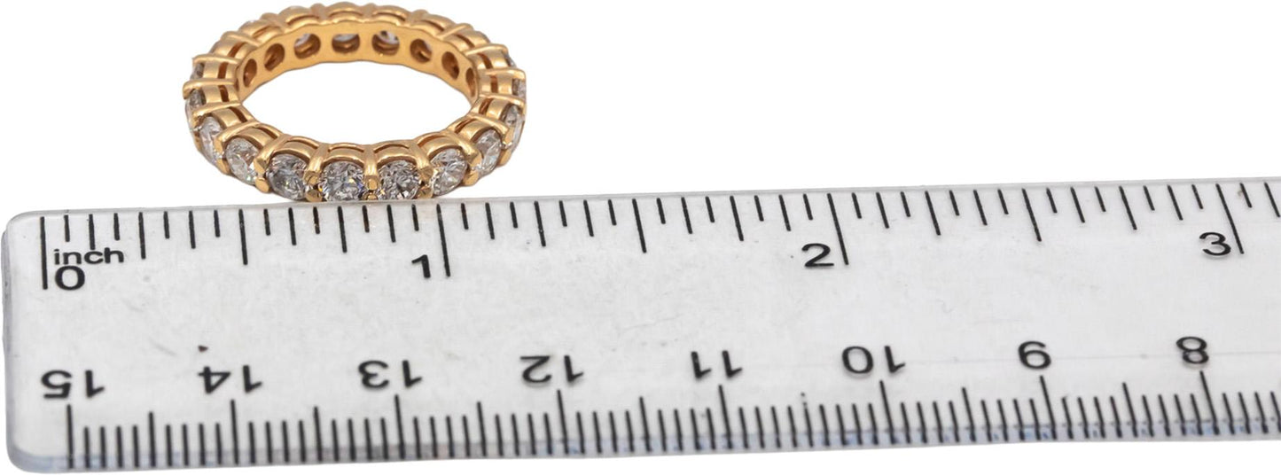 Round Diamond 14k Rose Gold Eternity Band Ring 2.73CT Size 5.25