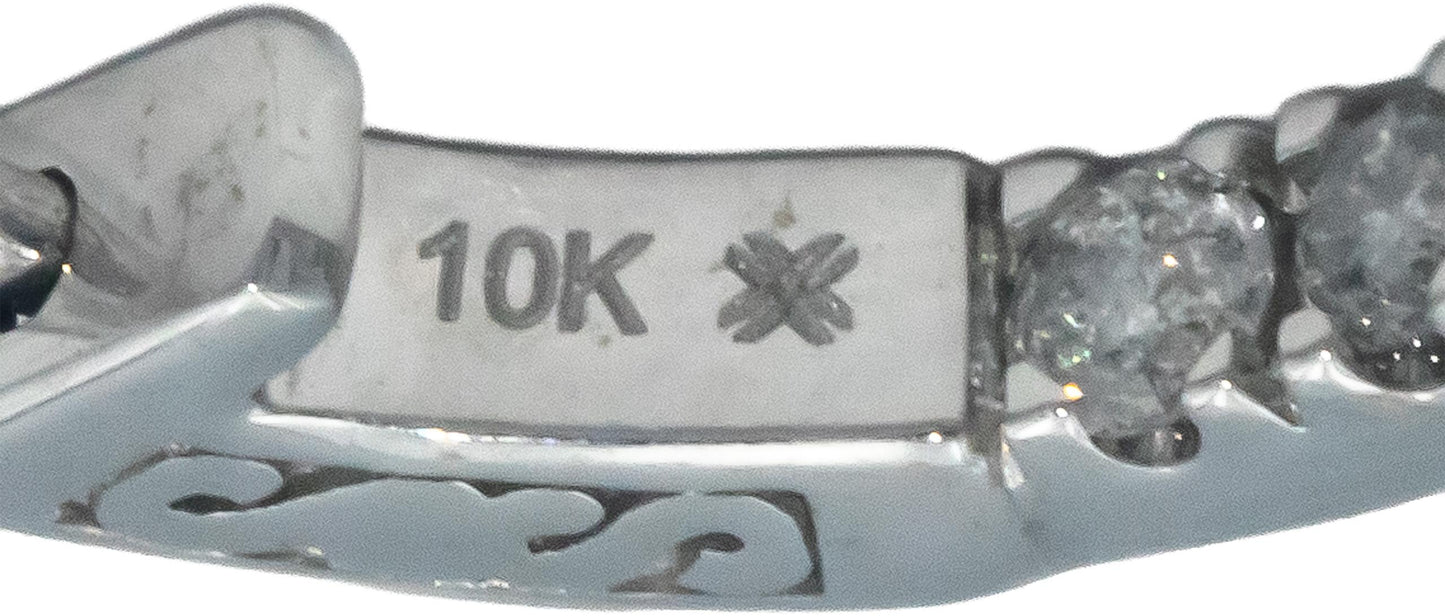 10k White Gold Diamond Inside Out Hoop Huggie Earrings 1.50CT