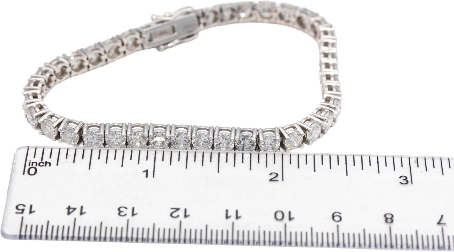 Diamond 14k White Gold Jewelry Round Cut Tennis Bracelet 11.56CT