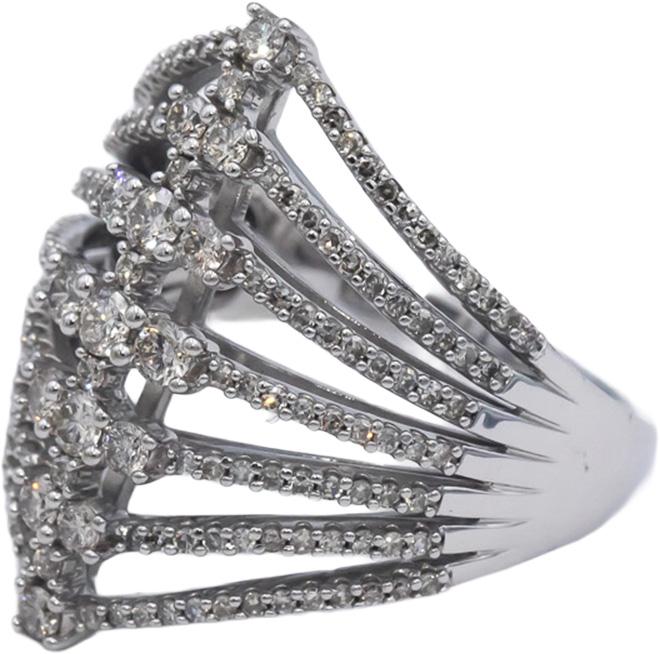 10k White Gold Jewelry 1.0CT Round Cut Diamond Ring Size 7.25