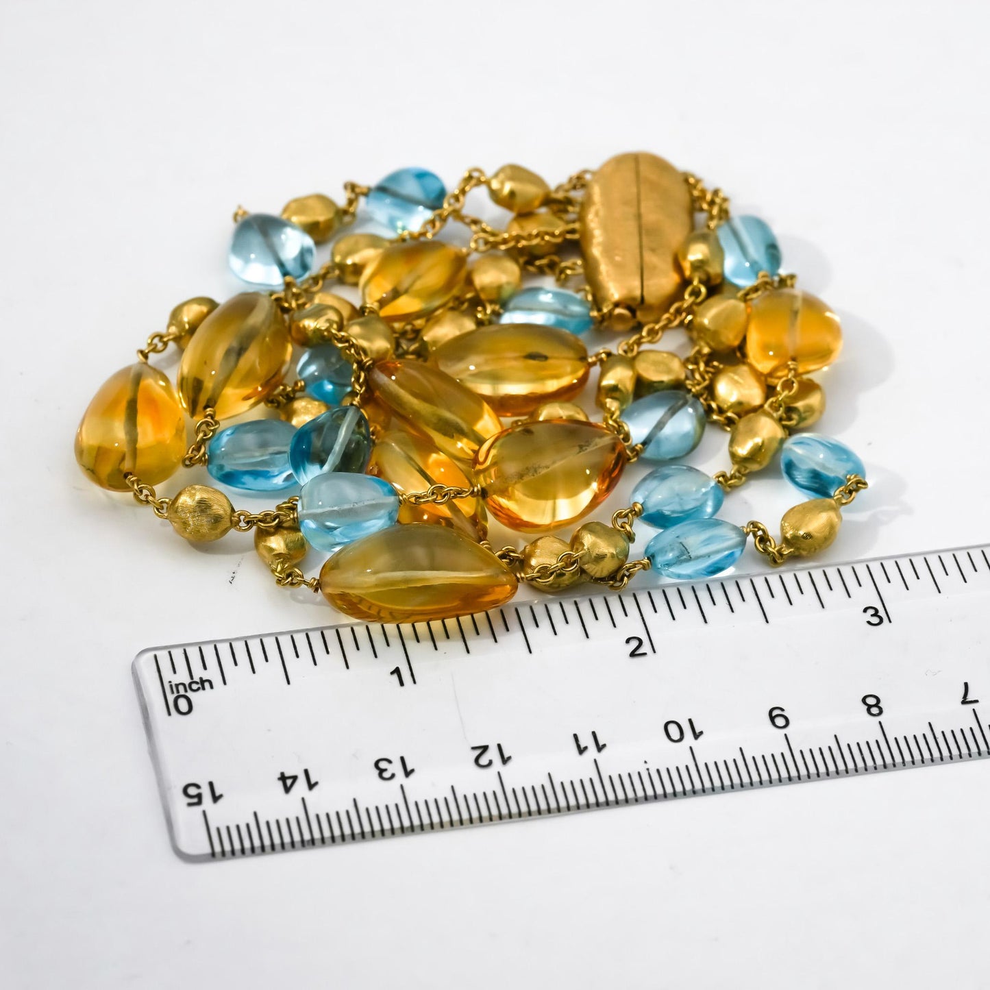 MARCO BICEGO 18k Yellow Gold Confetti Collection Gemstone Five Strand Bracelet