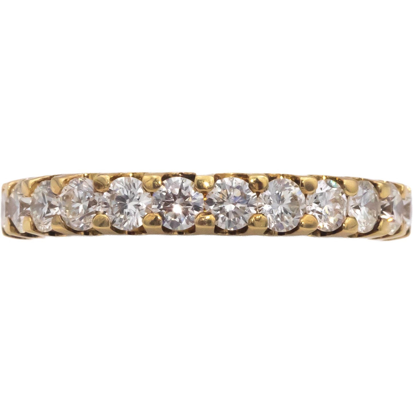 18k Rose Gold 1.76CT VS Round Cut Diamond Semi-Eternity Band Ring Size 7