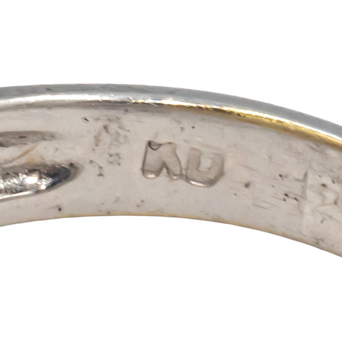 14k White Gold 0.45CT Diamond Channel Set Band Ring Size 6.5