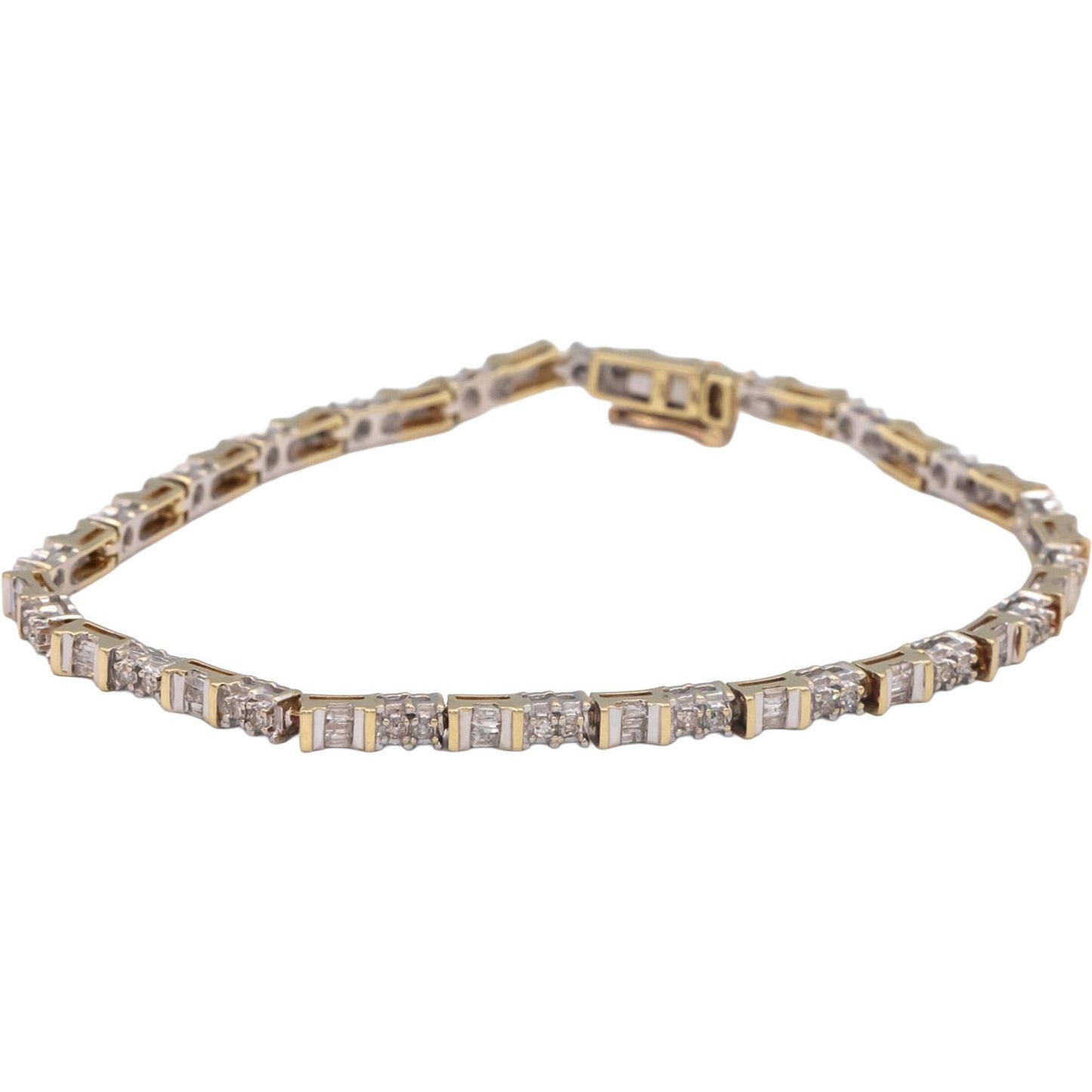 10k Yellow Gold Jewelry 0.90CT Diamond Tennis Bracelet