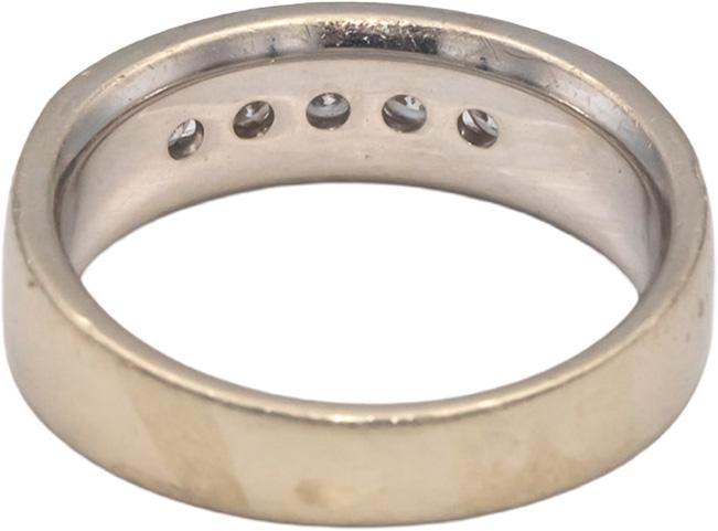 14k White Gold 0.50CT Round Cut Diamond Wedding Band Ring Size 9.75