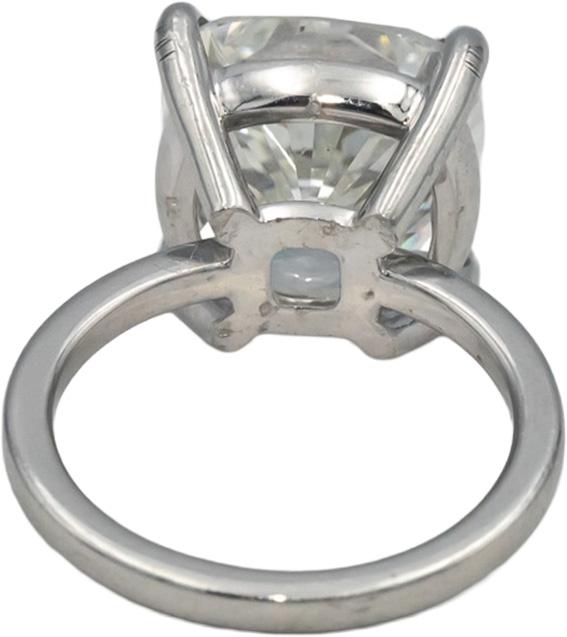 GIA Certified Natural Cushion Cut Diamond Platinum Solitaire Ring G/VS2 9.08CT