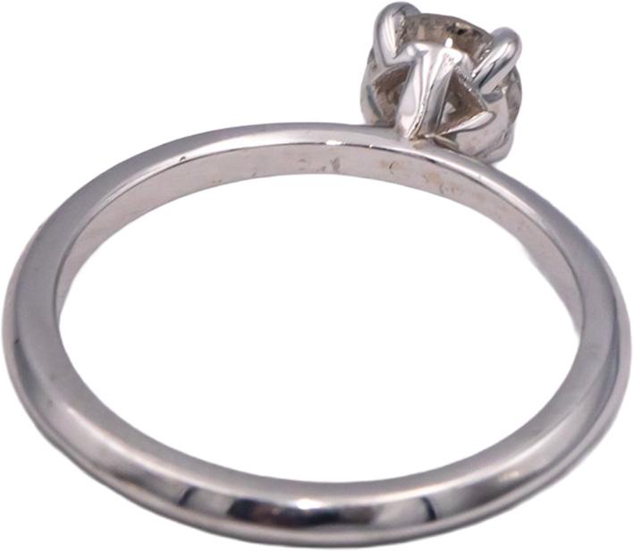 14k White Gold 0.58CT Round Cut Diamond Solitaire Engagement Ring Size 6