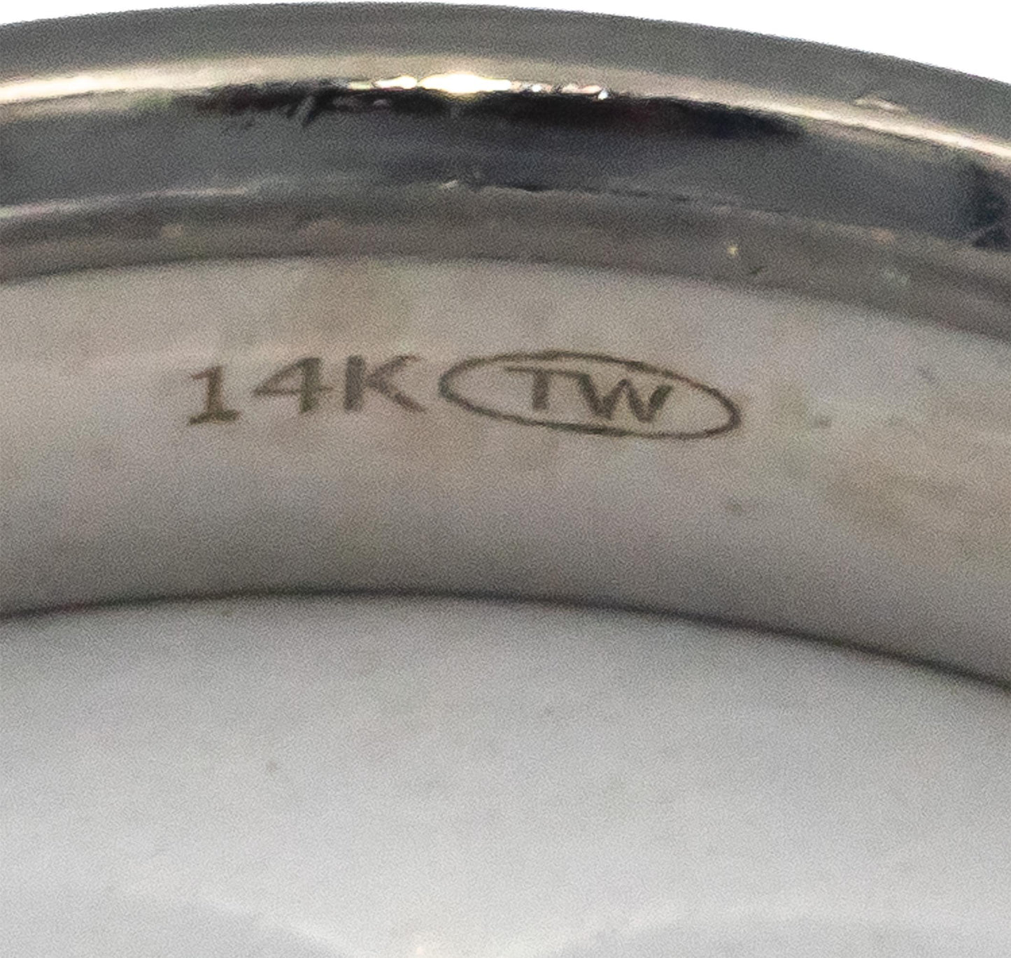 14k White Gold 1.0CT VS Round Cut Diamond Wedding Band Ring Size 7