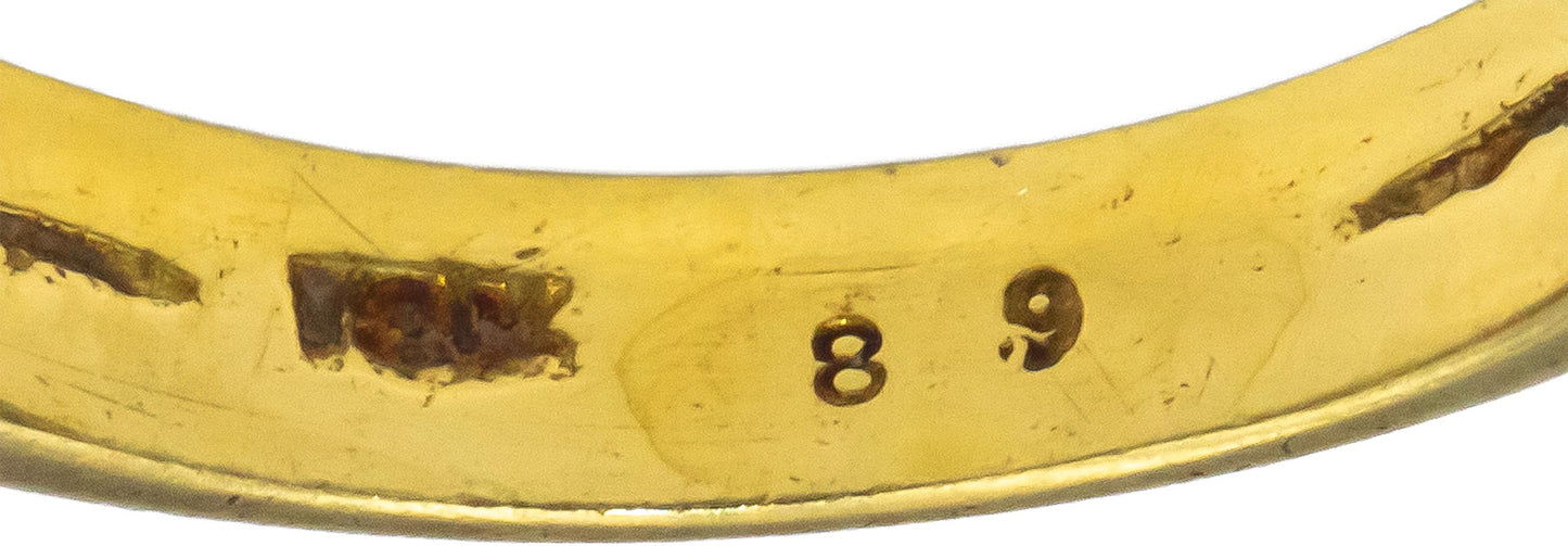 Vintage Antique 18k Yellow Gold 1.0CT VS Marquise Cut Diamond Cocktail Ring Sz 6