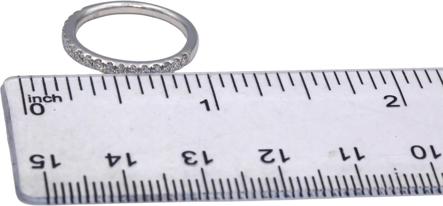 Platinum 0.40CT VS Round Cut Diamond Anniversary Band Ring Size 4.5