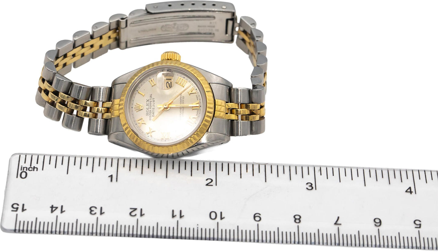 ROLEX 18k Gold & Stainless Steel Lady-Datejust 69173 Automatic Watch