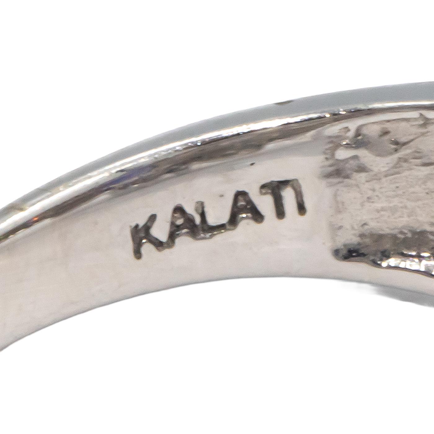 KALATI 18k White Gold 1.60CT Diamond and Tanzanite Cocktail Ring Size 7