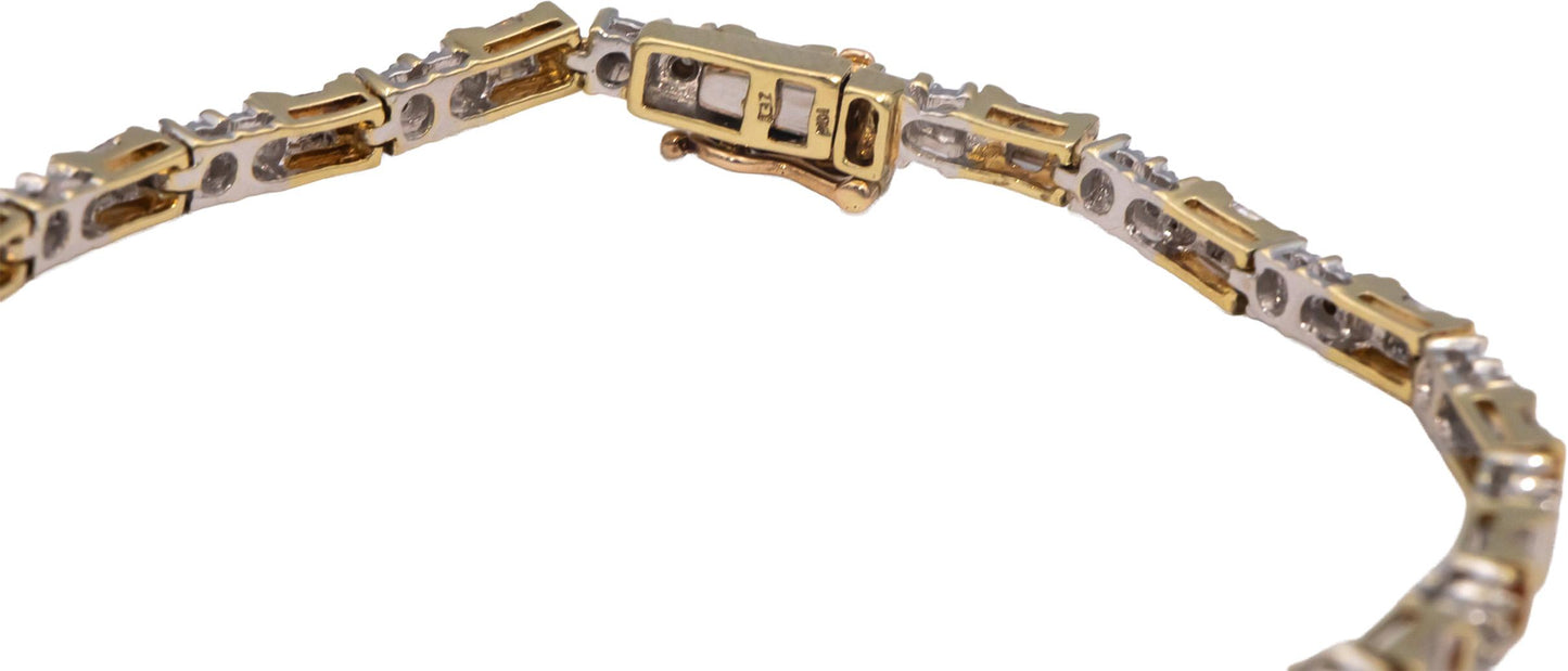 10k Yellow Gold Jewelry 0.90CT Diamond Tennis Bracelet
