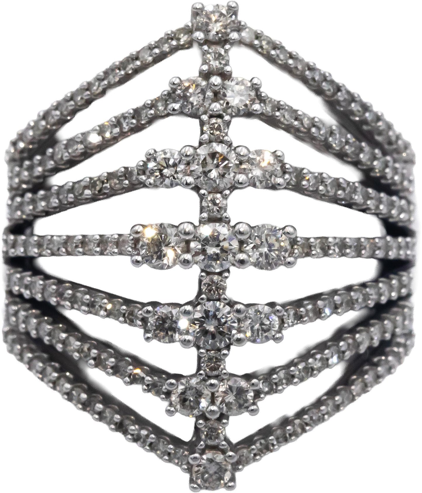 10k White Gold Jewelry 1.0CT Round Cut Diamond Ring Size 7.25