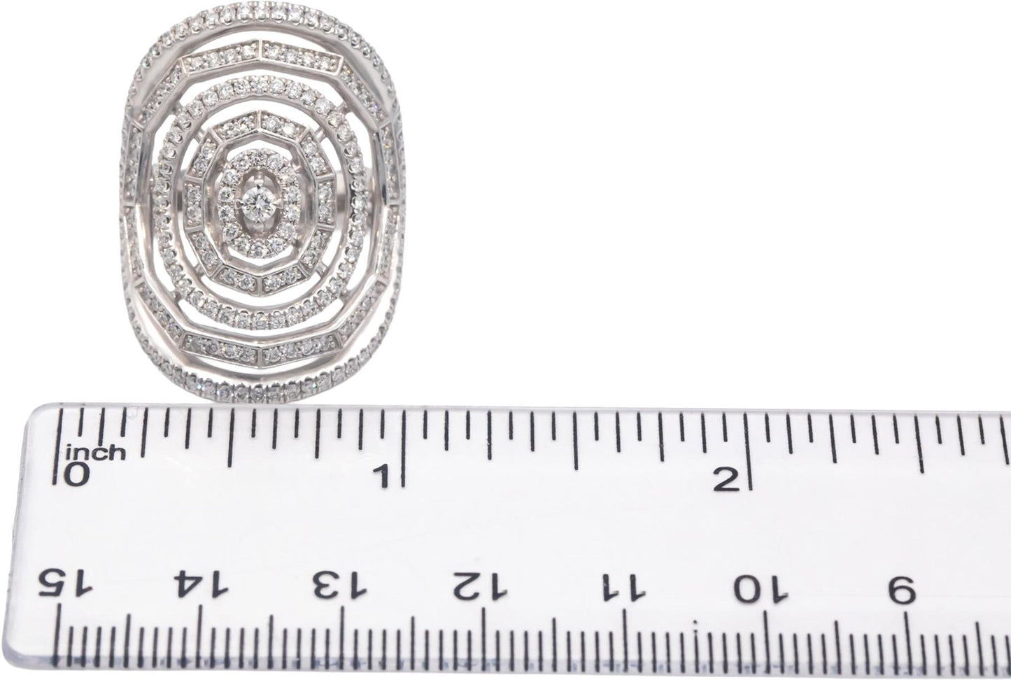 DAVID YURMAN 18k White Gold VS Diamond Stax Cocktail Ring 1.05CT Size 7