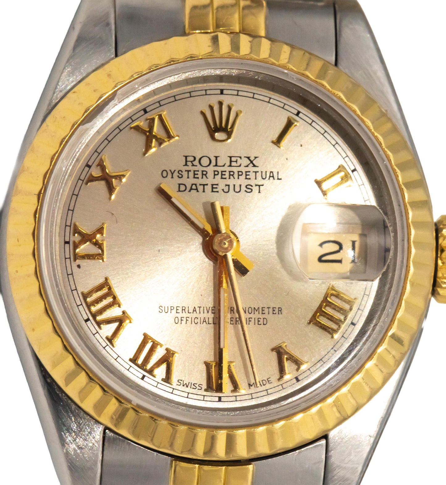 ROLEX 18k Gold & Stainless Steel Lady-Datejust 69173 Automatic Watch