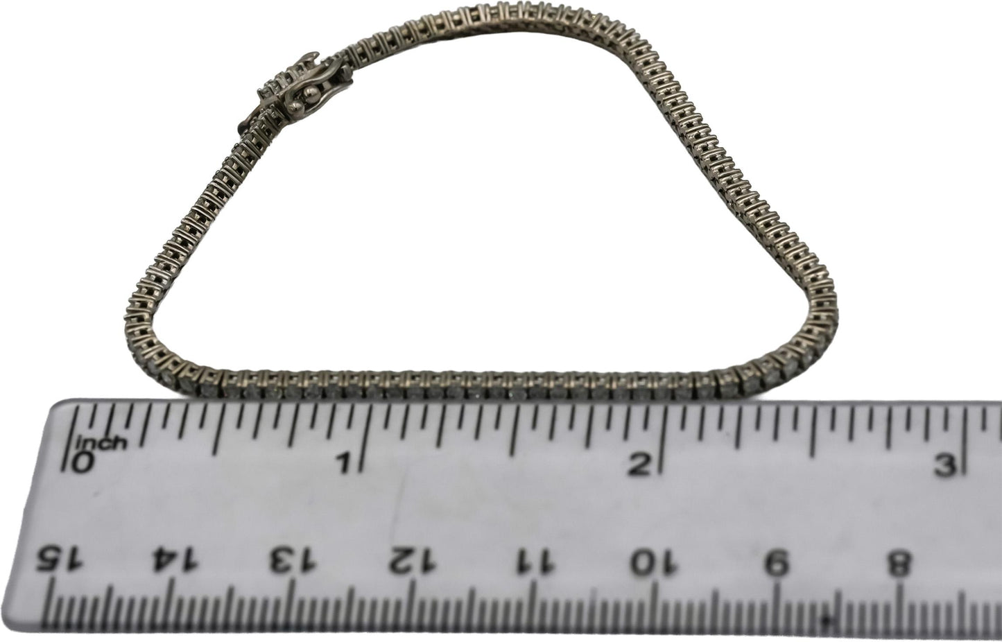 14k White Gold VS Round Diamond Tennis Bracelet 1.70CT 100 Pieces