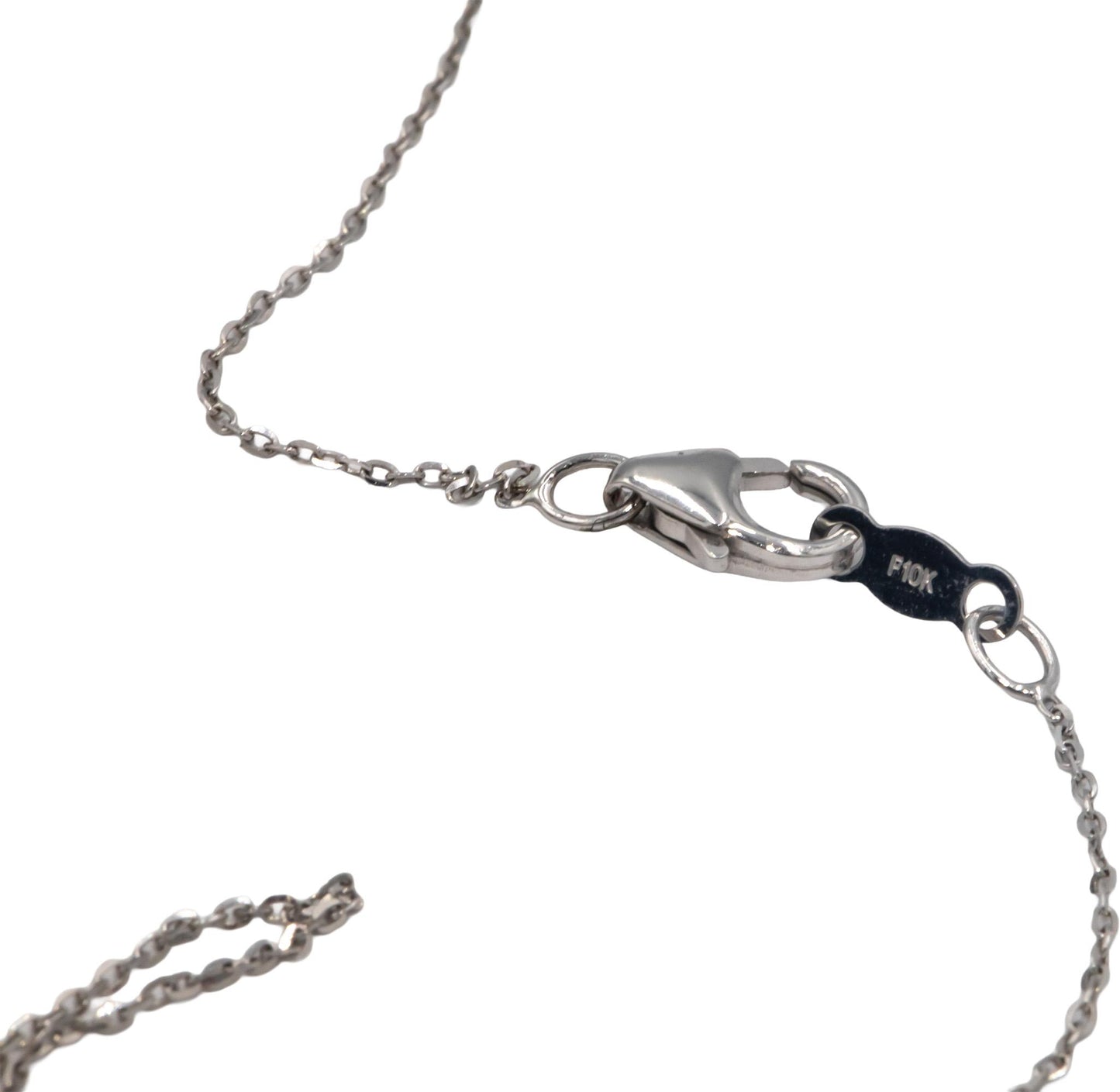 10k White Gold 1.50CT Round Cut Diamond Cluster Circle Pendant Necklace