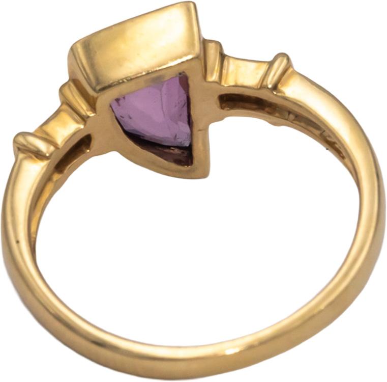 KALATI Designer 14k Yellow Gold 1.60CT VS Diamond & Pink Sapphire Ring Size 5.75