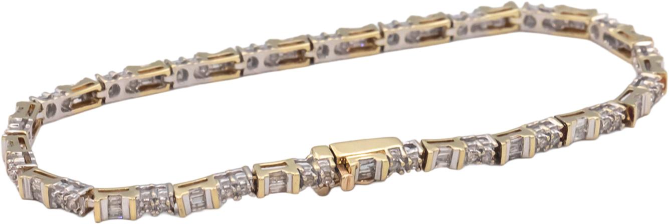 10k Yellow Gold Jewelry 0.90CT Diamond Tennis Bracelet