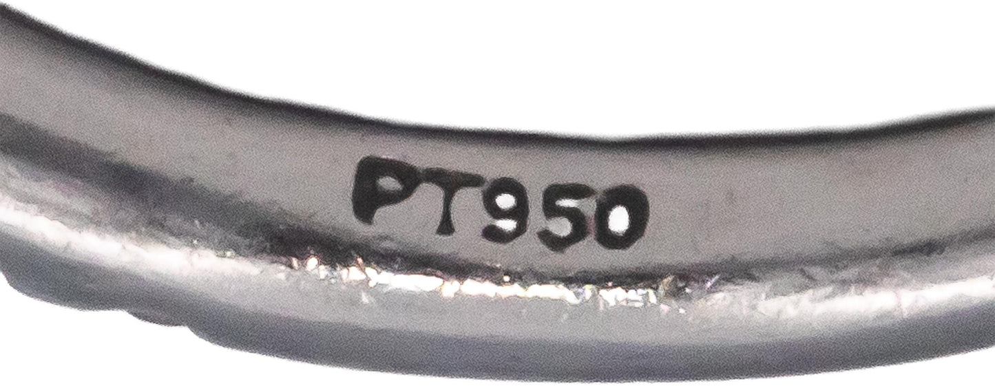 Platinum 0.40CT VS Round Cut Diamond Anniversary Band Ring Size 4.5