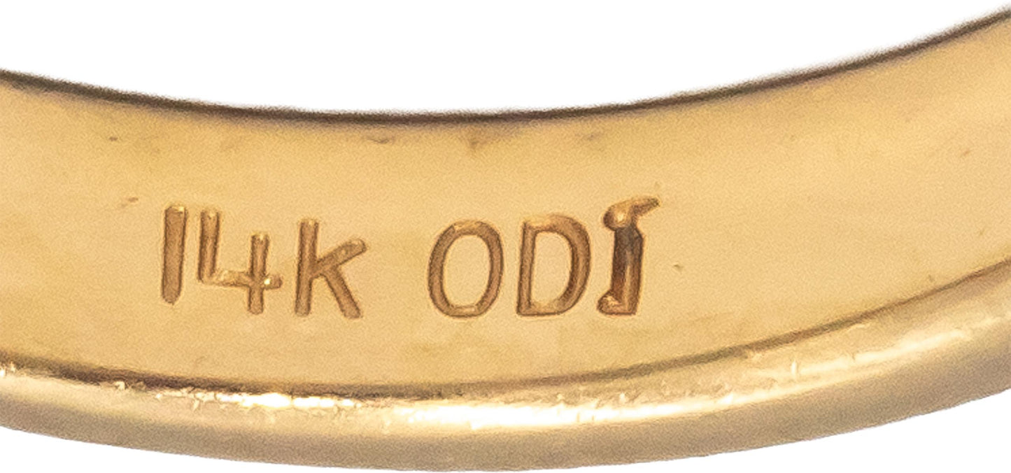 14k Yellow Gold Round Diamond Channel Set Band Ring 0.50CT Size 8.5