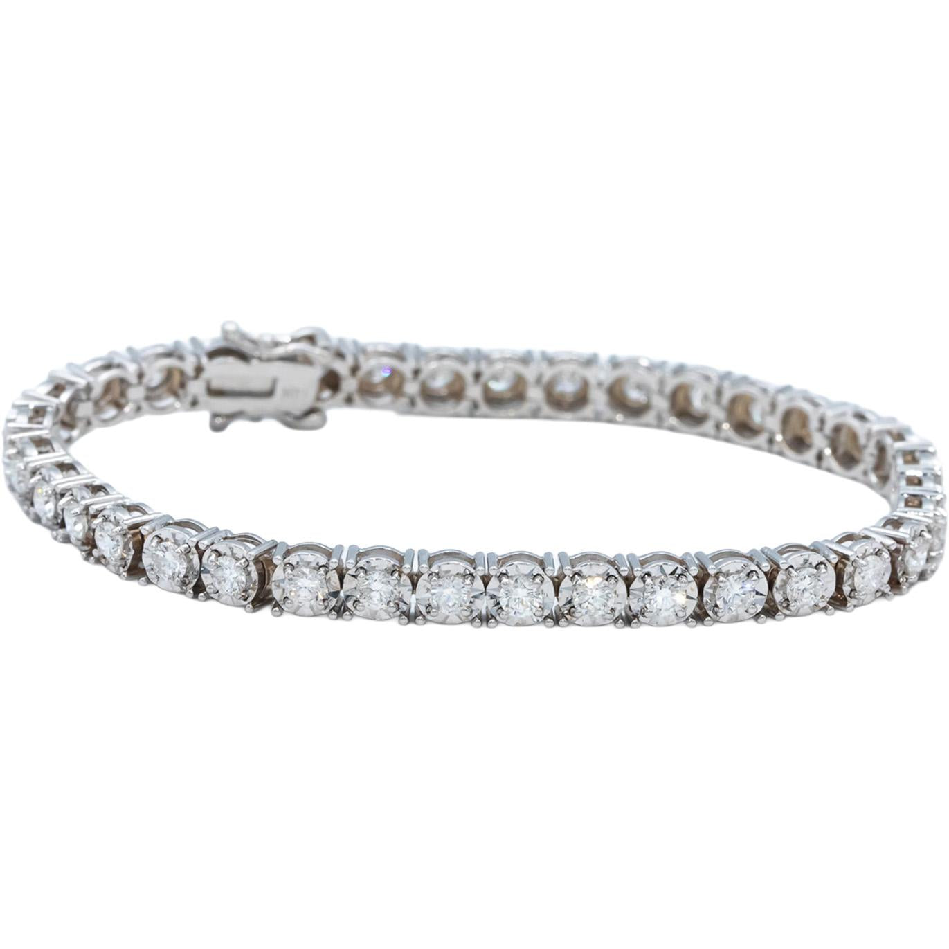 Round Diamond 14k White Gold Jewelry Tennis Bracelet 3.60CT