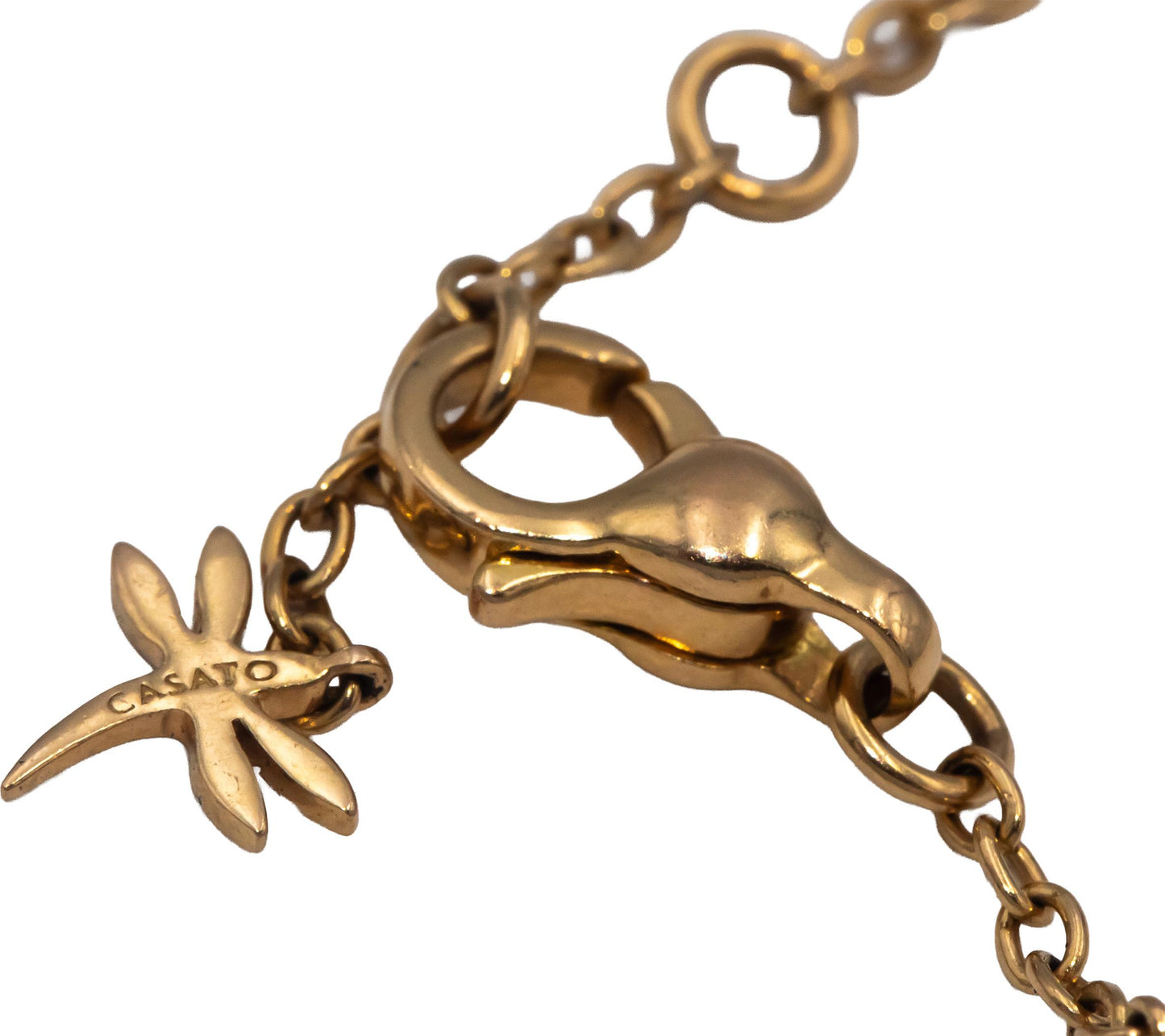 CASTO Designer 18k Yellow Gold Round Diamond Hand Chain Ring Bracelet 2.0CT