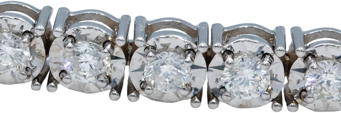 Round Diamond 14k White Gold Jewelry Tennis Bracelet 3.60CT