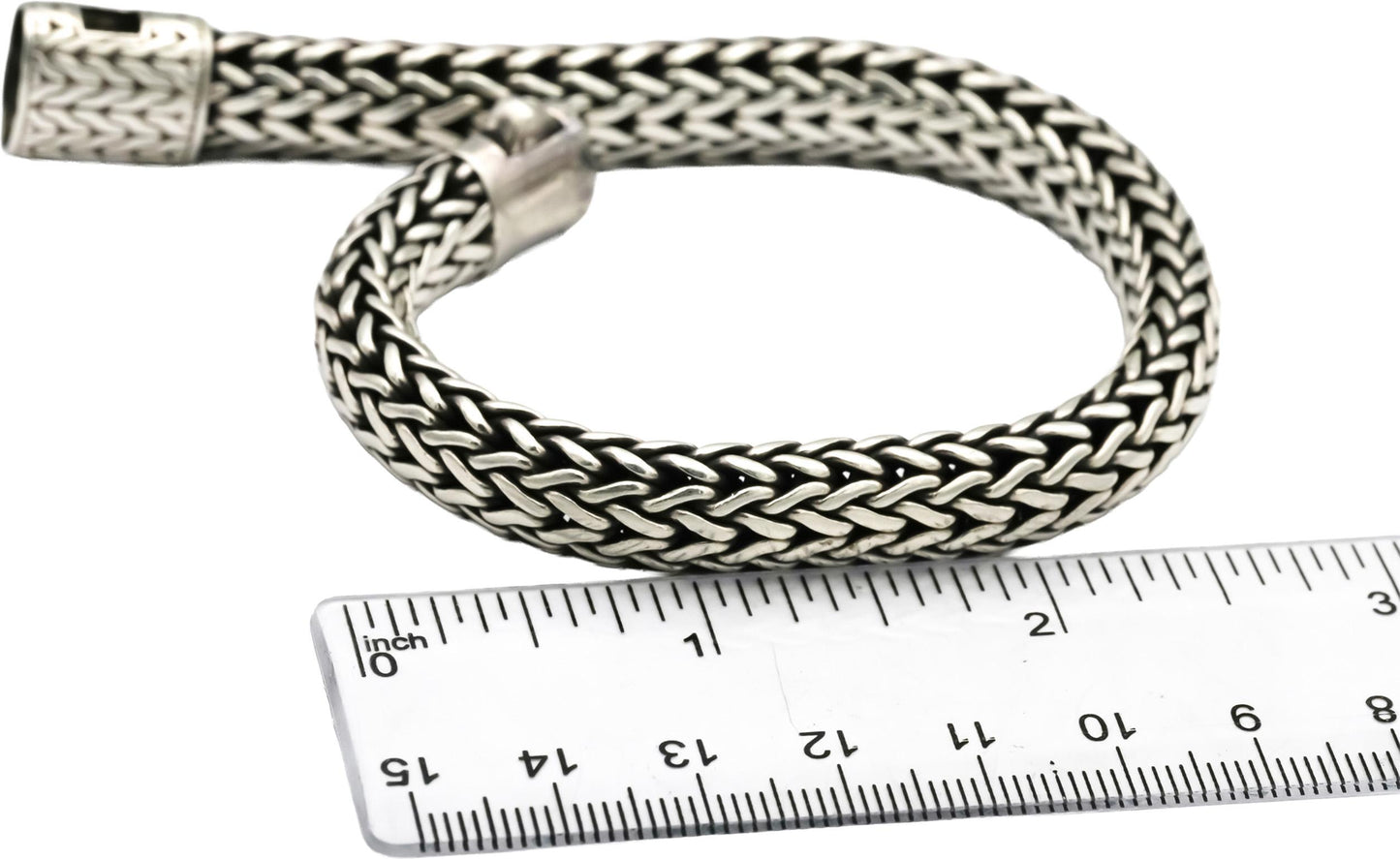 JOHN HARDY Sterling Silver 10.0mm Wide Mesh Bracelet 1395.00 Retail
