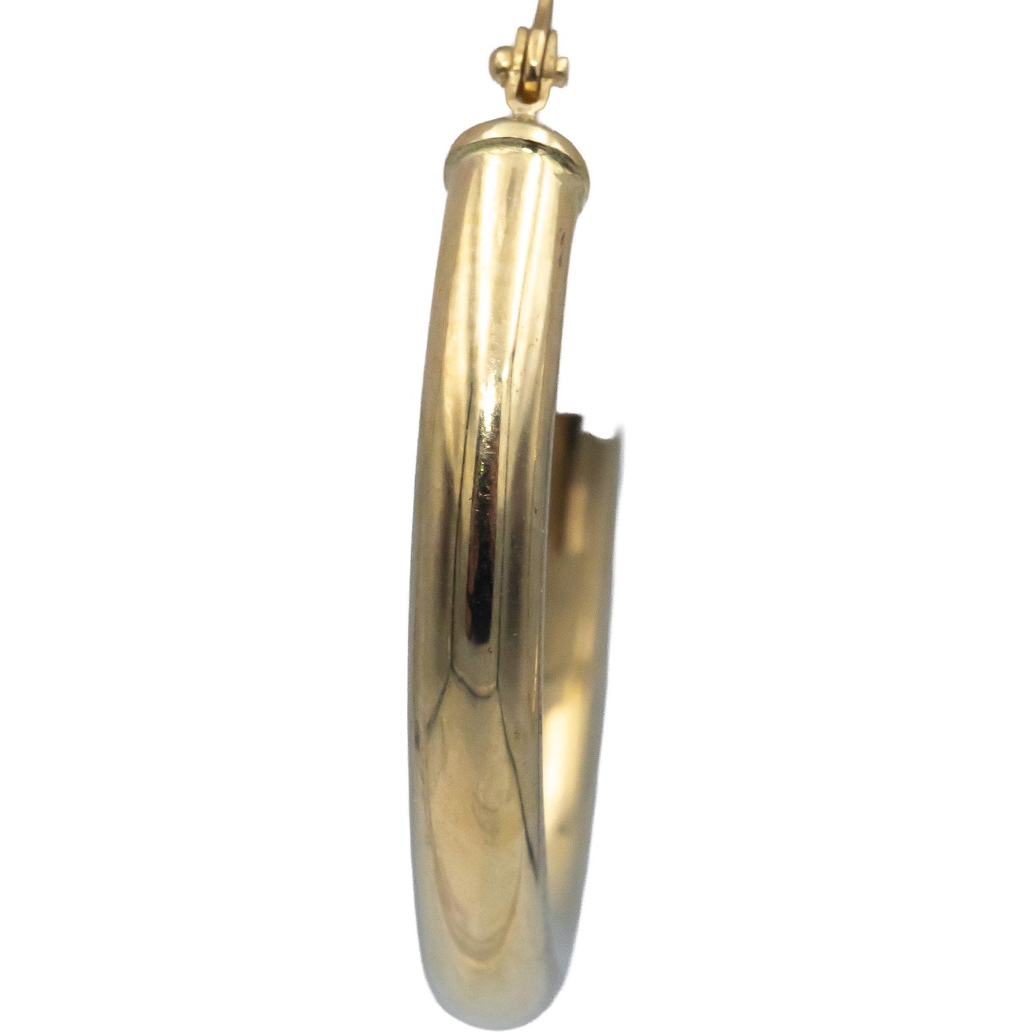 14k Yellow Gold Jewelry 25mm Diameter Hoop Earrings