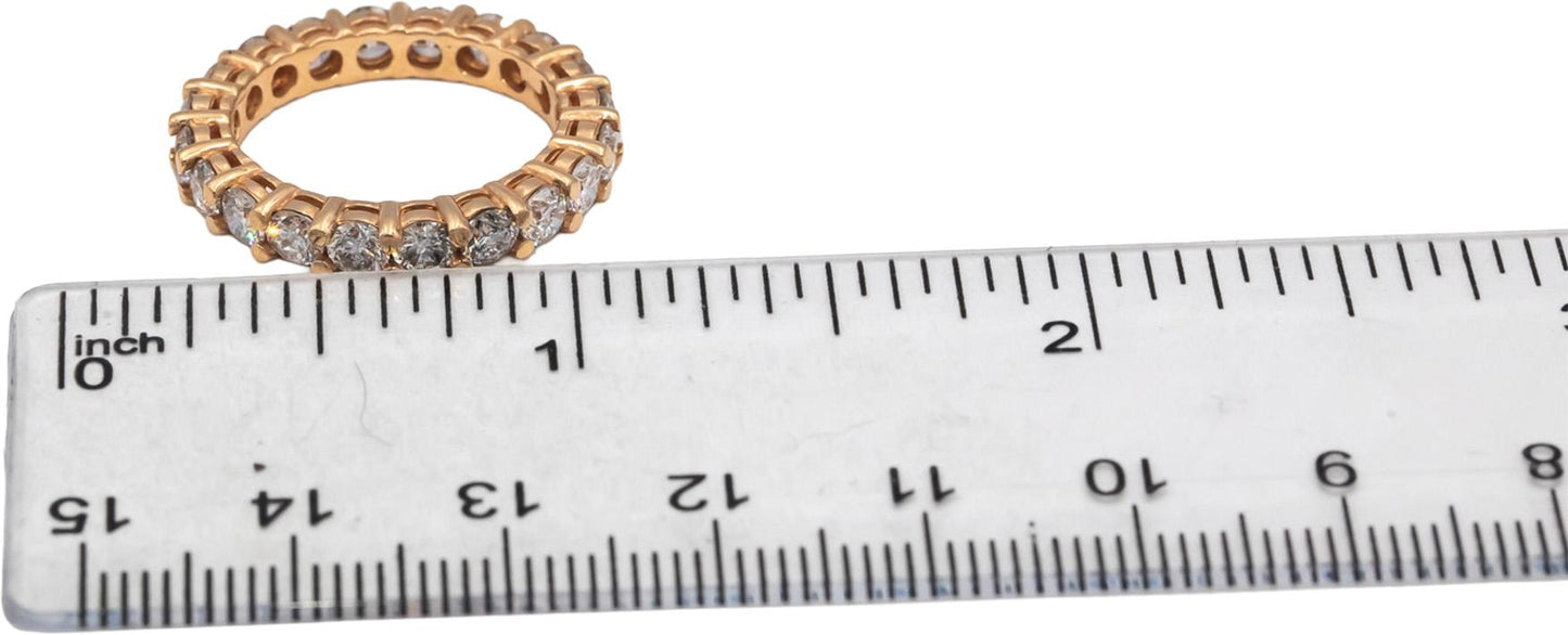 14k Rose Gold Jewelry Round Diamond Eternity Band Ring 2.80CT Size 6
