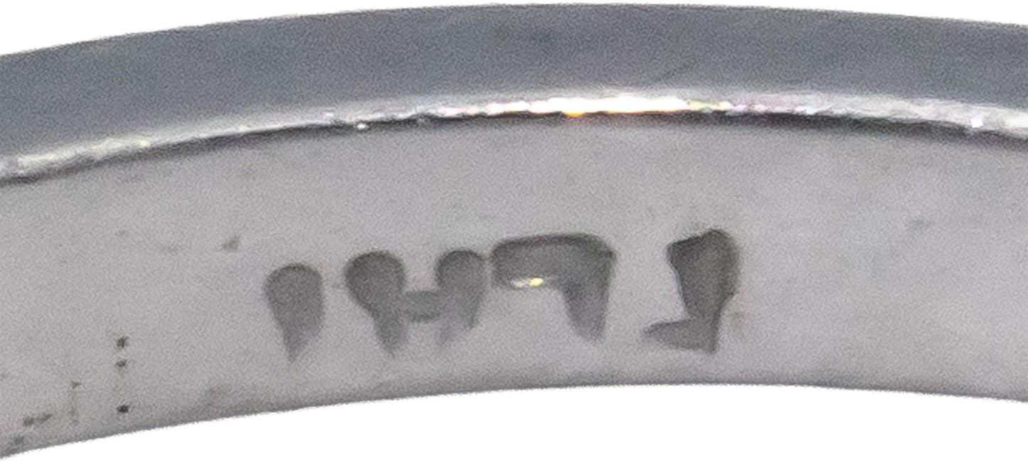 Platinum 0.25CT VS Round Cut Bar Set Diamond Band Ring Size 6.75