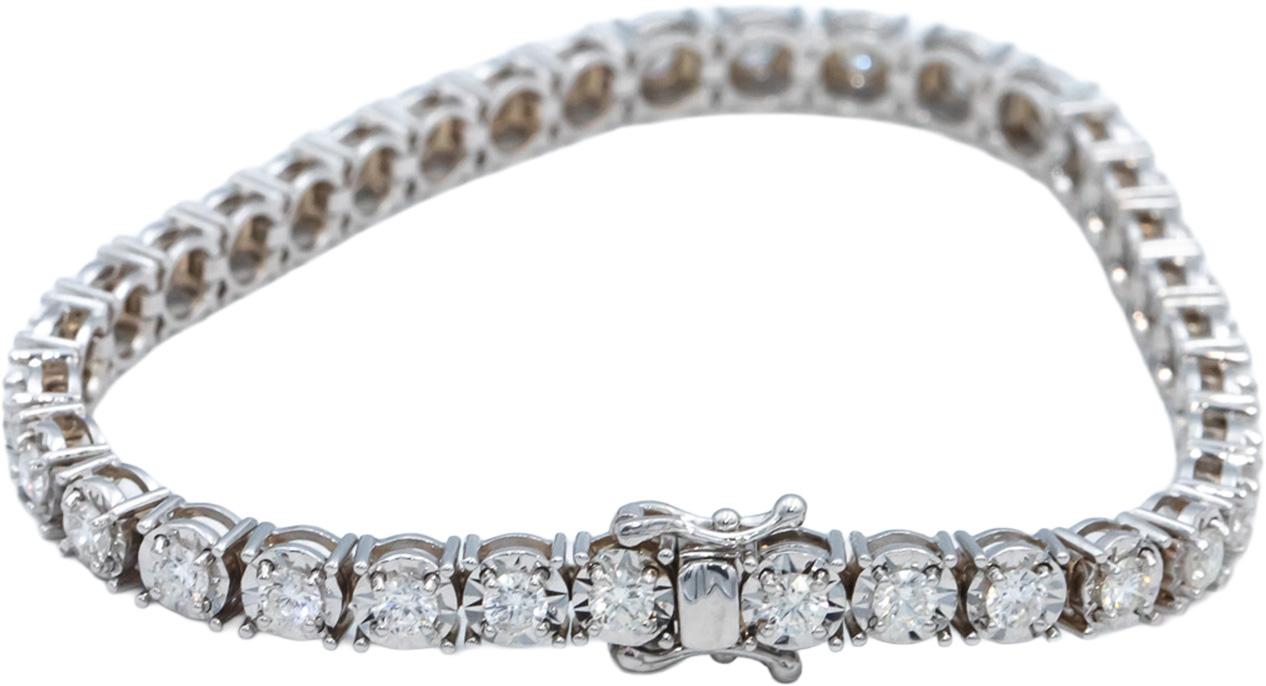 Round Diamond 14k White Gold Jewelry Tennis Bracelet 3.60CT
