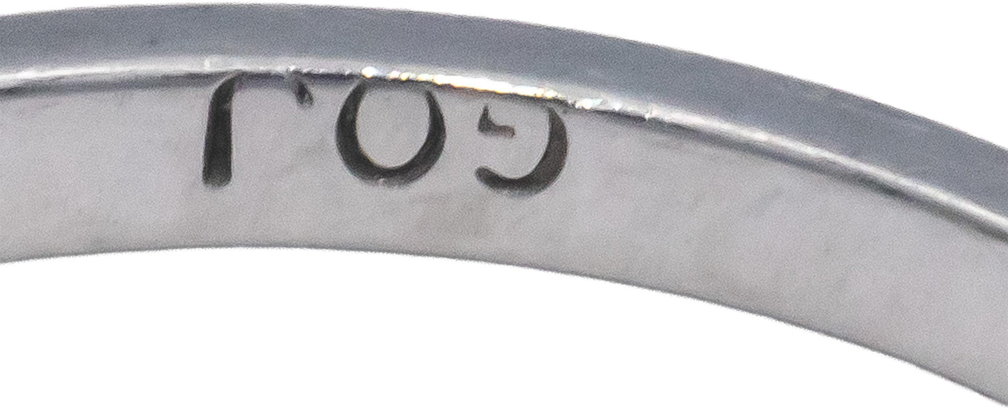 Platinum 0.25CT VS Round Cut Bar Set Diamond Band Ring Size 6.75