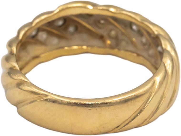 14k Yellow Gold Jewelry Round Diamond Band Ring 0.33CT Size 6